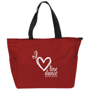 I Heart Line Dance Tote In Chili Red