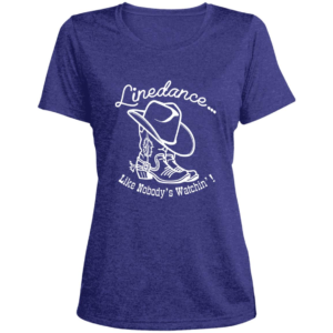 Cobalt Heather Dance Like Nobody's Watchin' Ladies Scoop Neck Tee