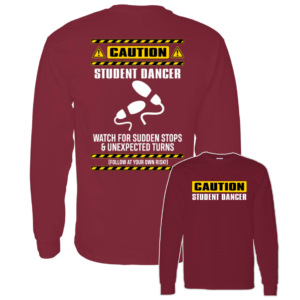 Student Dancer Logo Dark w/ Chest Logo - Long Sleeve T-Shirt