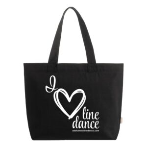 I Heart Line Dance Zip Tote